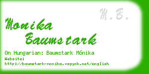 monika baumstark business card