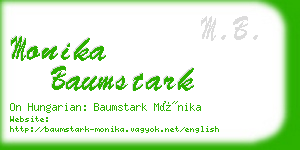 monika baumstark business card